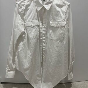 Classic White Button-Up Shirt